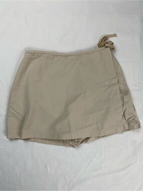 GAP Beige Wrap Skort with Side Tie